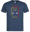 Чоловіча футболка Маска залізної людини мінімал Темно-синій фото