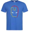 Чоловіча футболка Маска залізної людини мінімал Яскраво-синій фото