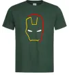 Чоловіча футболка Маска залізної людини мінімал Темно-зелений фото