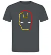 Чоловіча футболка Маска залізної людини мінімал Графіт фото