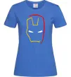 Женская футболка Маска залізної людини мінімал Ярко-синий фото