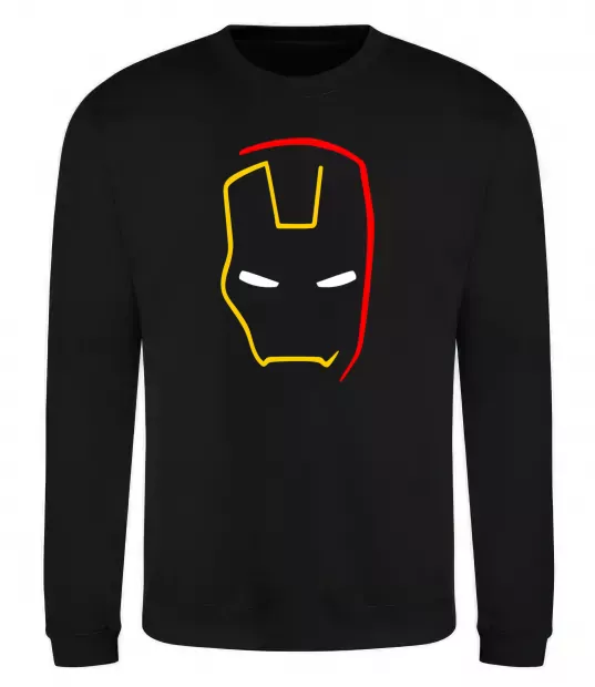 Світшот Маска залізної людини мінімал Чорний фото