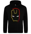 Жіноча толстовка (худі) Маска залізної людини мінімал Чорний Жіноча толстовка (худі) Маска залізної людини мінімал Чорний фото