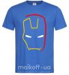 Чоловіча футболка Маска железного человека минимал Яскраво-синій фото