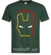 Мужская футболка Маска железного человека минимал Темно-зеленый фото
