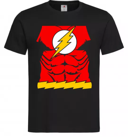 Чоловіча футболка Костюм флеш Чорний фото