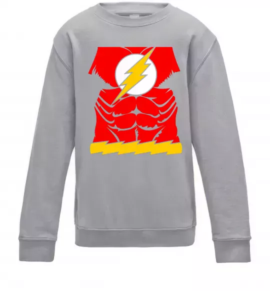 Дитячий світшот Костюм флеш Сірий меланж фото