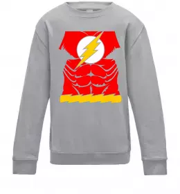 Детский Свитшот Flash minimal Серый меланж фото