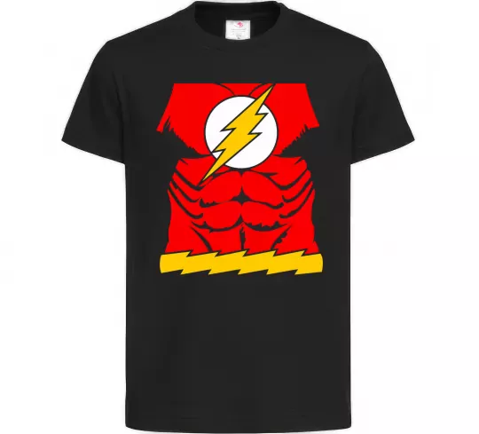 Дитяча футболка Костюм флеш Чорний фото