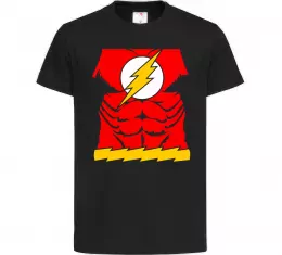 Детская футболка Костюм флеш Черный фото