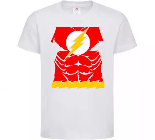 Дитяча футболка Костюм флеш Білий фото