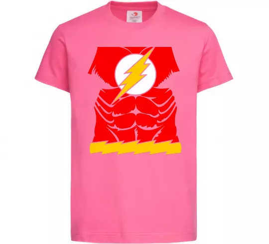 Дитяча футболка Костюм флеш Яскраво-рожевий фото