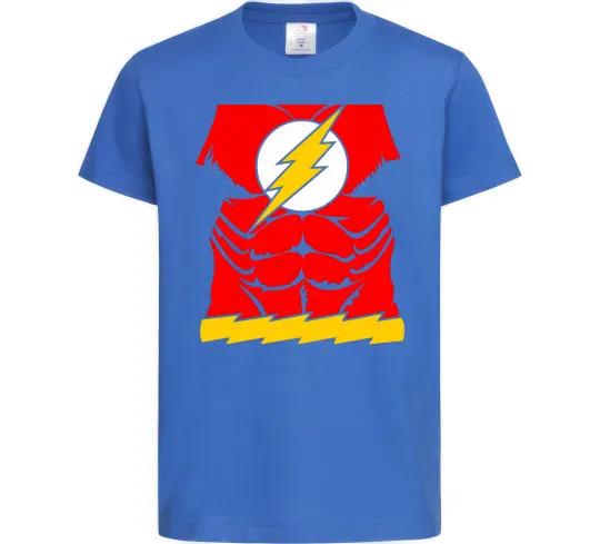 Дитяча футболка Костюм флеш Яскраво-синій фото