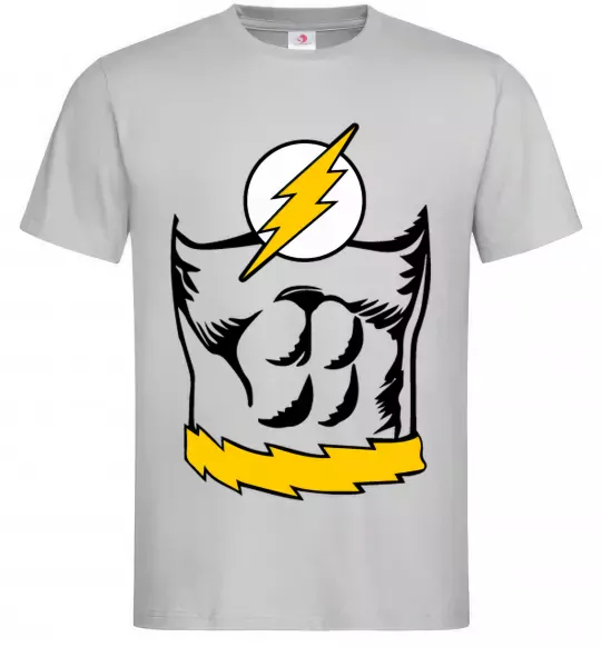 Мужская футболка Flash costume Серый фото