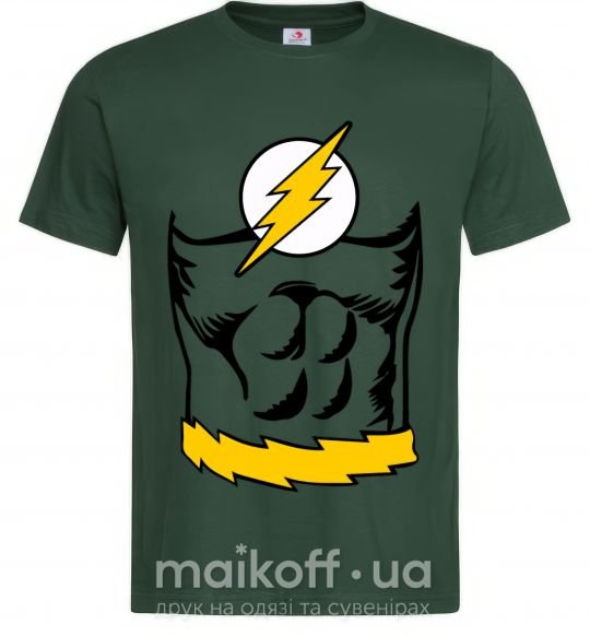 Мужская футболка Flash costume Темно-зеленый фото