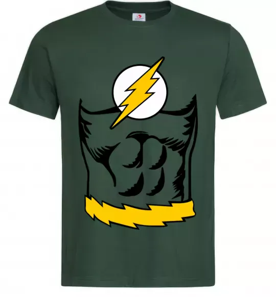Мужская футболка Flash costume Темно-зеленый фото