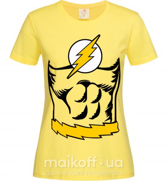 Женская футболка Flash costume Лимонный фото