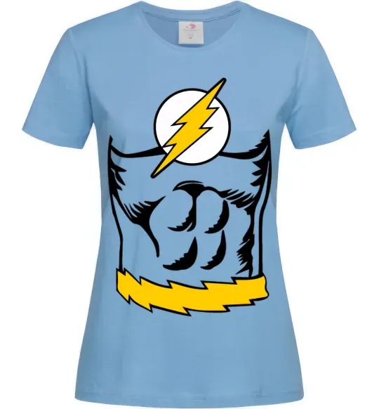 Женская футболка Flash costume Голубой фото