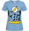 Женская футболка Flash costume Голубой Женская футболка Flash costume Голубой фото