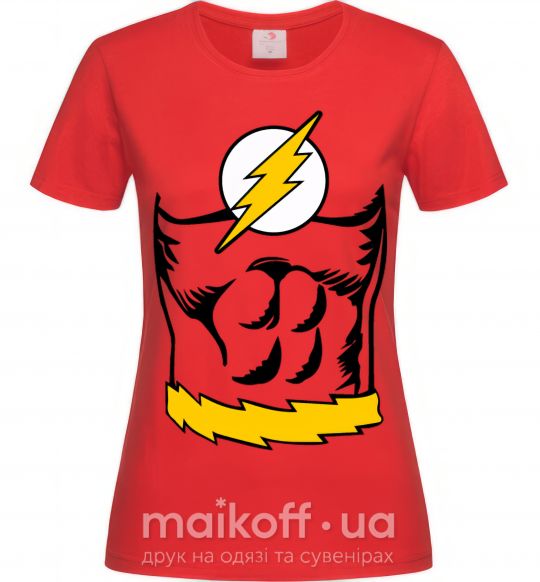 Женская футболка Flash costume Красный фото