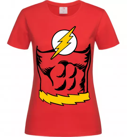 Женская футболка Flash costume Красный фото