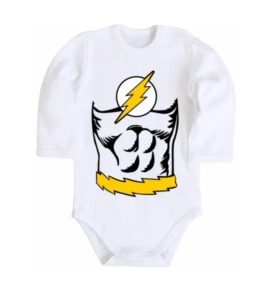 Детский боди Flash costume Белый фото