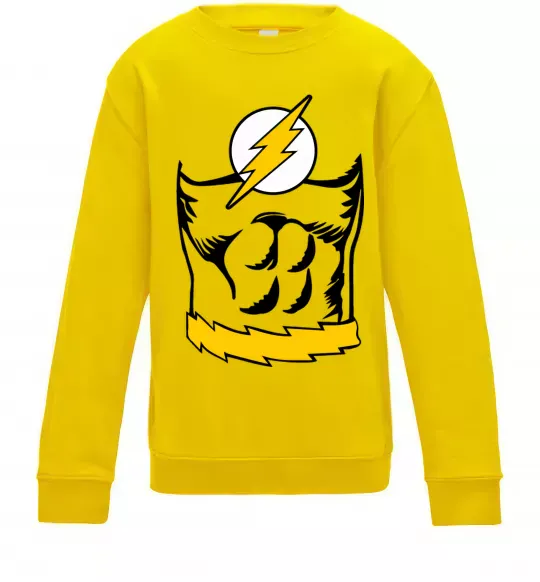 Детский Свитшот Flash costume Солнечно желтый фото