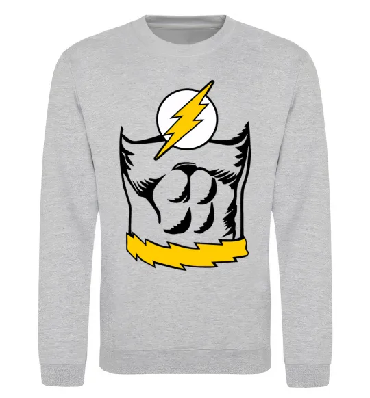 Свитшот Flash costume Серый меланж фото
