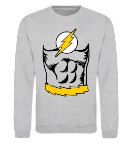 Світшот Flash costume Сірий меланж фото