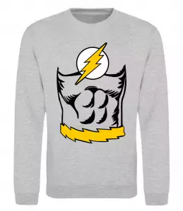 Свитшот Flash costume Серый меланж фото