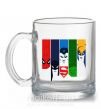 Чашка скляна Superheroes Прозорий фото