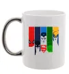 Чашка з кольоровою ручкою Superheroes Срібло фото