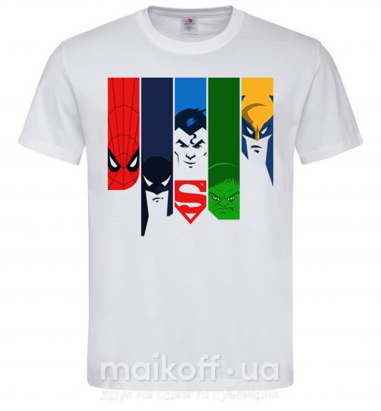 Мужская футболка Superheroes Белый фото
