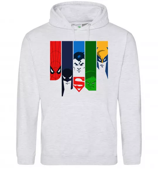 Жіноча толстовка (худі) Superheroes Сірий меланж фото