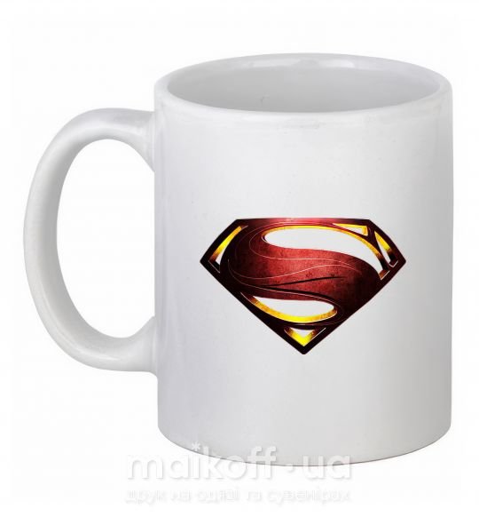 Чашка керамічна Superman full color logo Білий фото