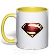 Чашка з кольоровою ручкою Superman full color logo Сонячно жовтий фото