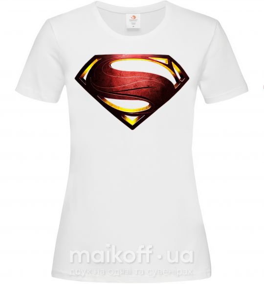 Жіноча футболка Superman full color logo Білий фото