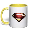 Чашка з кольоровою ручкою Superman full color logo Сонячно жовтий Чашка з кольоровою ручкою Superman full color logo Сонячно жовтий фото