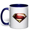 Чашка з кольоровою ручкою Superman full color logo Глибокий темно-синій Чашка з кольоровою ручкою Superman full color logo Глибокий темно-синій фото