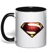 Чашка з кольоровою ручкою Superman full color logo Чорний Чашка з кольоровою ручкою Superman full color logo Чорний фото