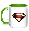 Чашка з кольоровою ручкою Superman full color logo Зелений Чашка з кольоровою ручкою Superman full color logo Зелений фото