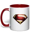 Чашка з кольоровою ручкою Superman full color logo Червоний Чашка з кольоровою ручкою Superman full color logo Червоний фото
