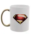 Чашка з кольоровою ручкою Superman full color logo Золото Чашка з кольоровою ручкою Superman full color logo Золото фото