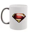 Чашка з кольоровою ручкою Superman full color logo Срібло Чашка з кольоровою ручкою Superman full color logo Срібло фото
