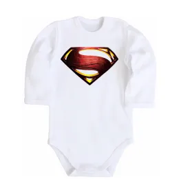Детский боди Superman full color logo Белый фото