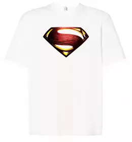 Футболка Оверсайз SUPERMAN слово Белый фото