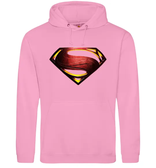 Чоловіча толстовка (худі) Superman full color logo Рожевий фото