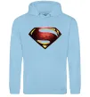 Чоловіча толстовка (худі) Superman full color logo Блакитний фото