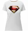 Жіноча преміум футболка Superman full color logo Білий фото