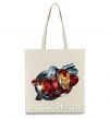 Еко-сумка Avengers Iron man Бежевий фото